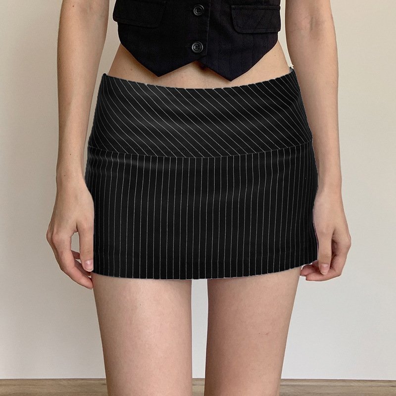 Simple Casual Low-rise Sexy Striped Skirt - Image 7